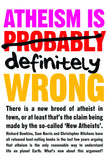 Atheism is definitely wrong